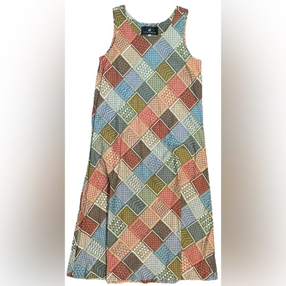 Peruvian‎ Connection Women’s Size 6 Patch / Aztec A Line Earth Tones Dress - Picture 4 of 8